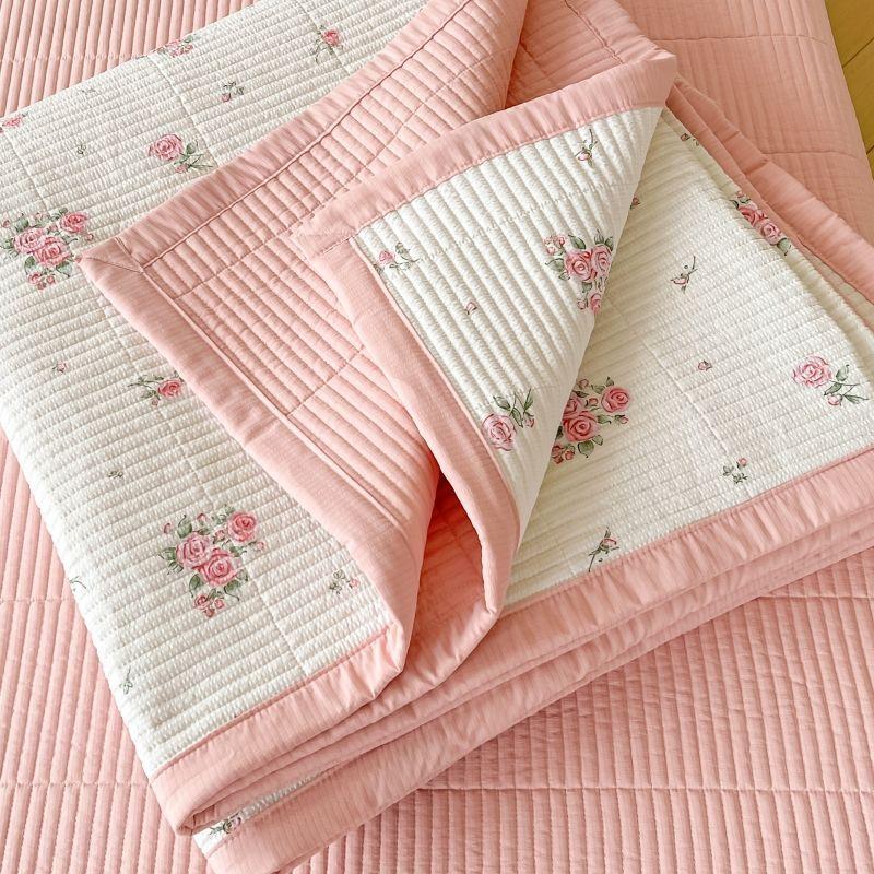 New Bed Cover Three Piece Set Thickened Cotton Bed Sheet Blanket Kang Single Suitable for All Seasons