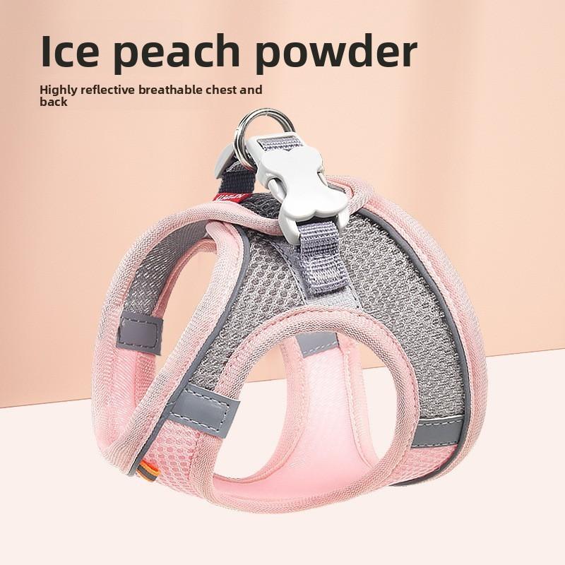 

Outdoor Pet Thoracodorsal Traction Rope With Breathable And Reflective Features Pink Harness,S