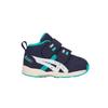 Asics Abrasion Resistant, Breathable, And Anti Kick Mid top Running Shoes Blue White Infant And Toddler TUB127-400
