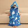Sommer-Mikrofaser-Badeponcho mit Aufdruck für Kinder, Badetuch mit Kapuze, das nicht fusselt oder ausbleicht, Alter 2-10