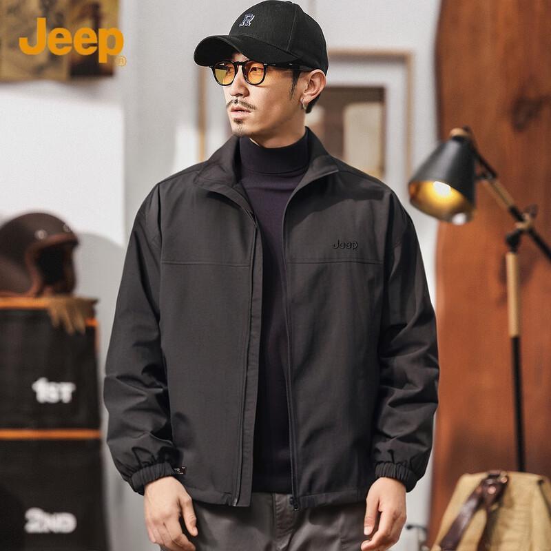 

JEEP Men s Stand Collar Casual Jacket L