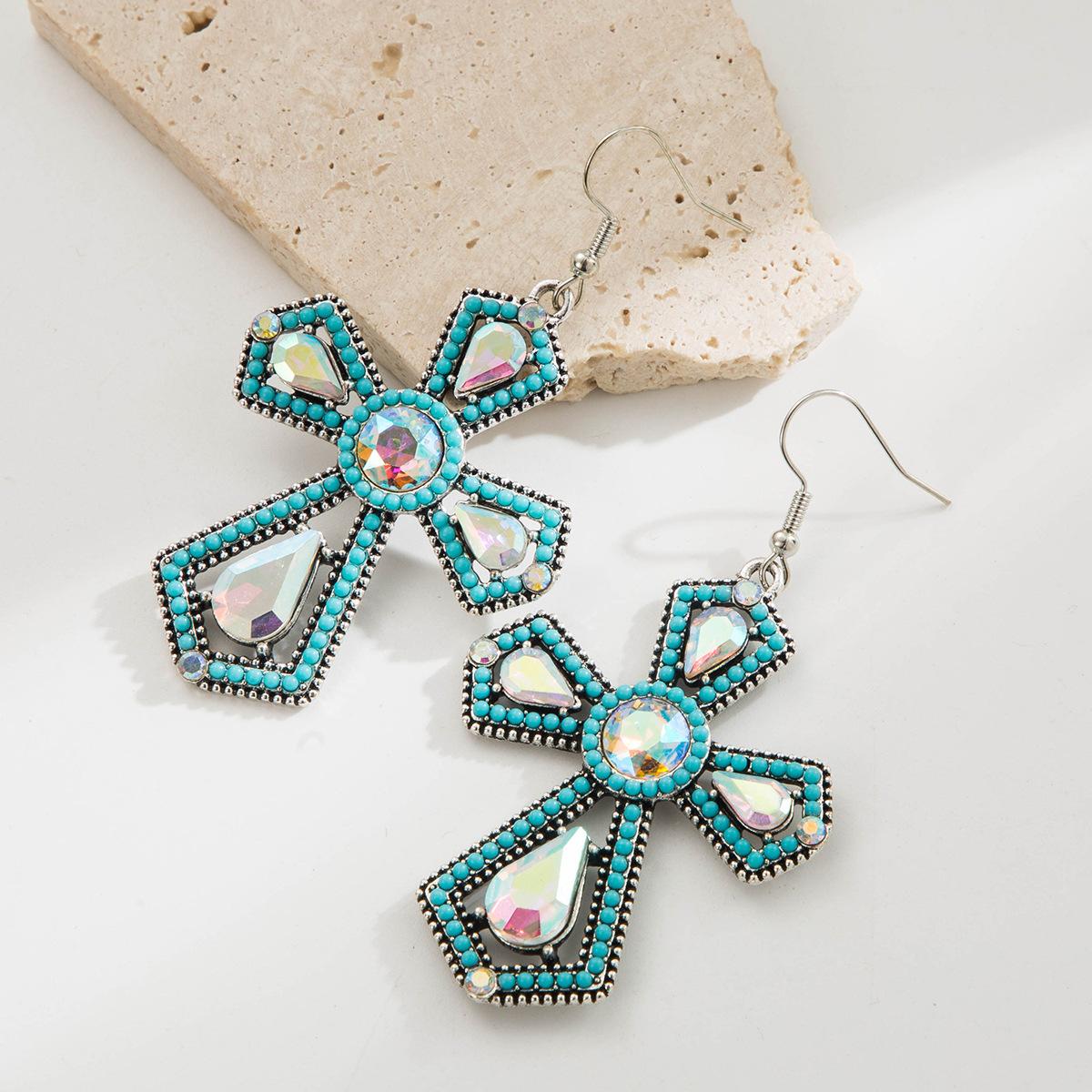 

Модні сережки-краплі для жіночих прикрас синій