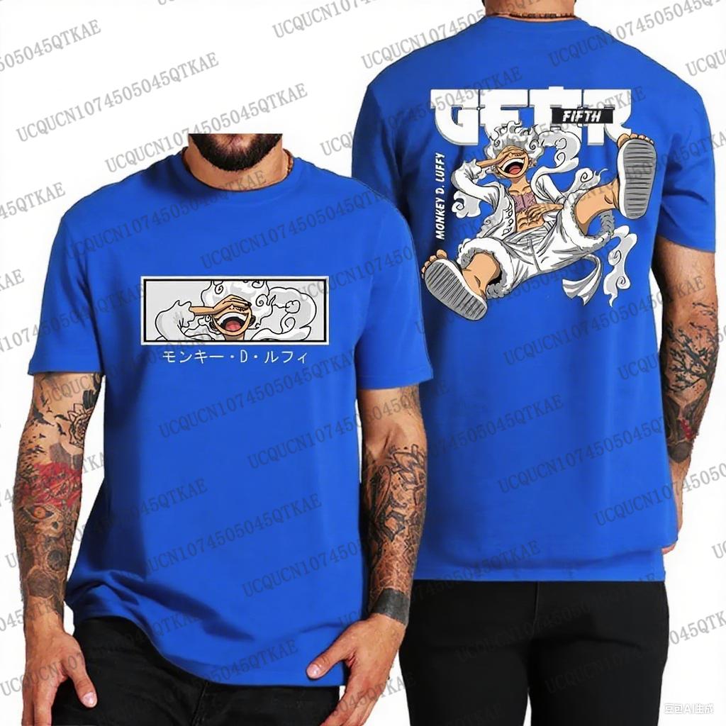 2025 Hot Japanes One Piece Cotton Luffy Tshirt Men Breathable Cotton TShirt Summer Women Men Oversize Cosplay Tshirt Men Clothes