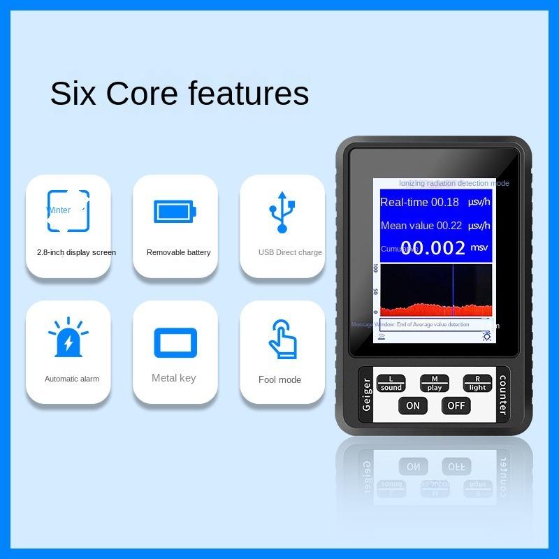 

1 шт. детектор ядерного излучения, трубка Гейгера, тестер радиации, детектор ядерного излучения, программа для домашнего обнаружения ядерного излучения