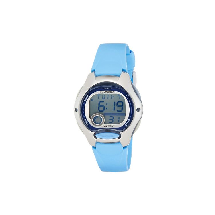 Casio Youth Series Round Digital LCD Display Sports 50M Waterproof Quartz Movement Resin Strap Watch Men watches Blue LW-200-2BVDF Blue Dial