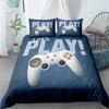 Game Controller Duvet Cover Set 3D Gamepad with Button King Queen Full Twin Size Comforter Cover for Kids Polyester Bedding Set