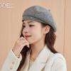 Wool Beret Women's Spring and Autumn Retro Literary Painter's Hat Japanese Temperament Versatile Small Octagonal Hat for Women