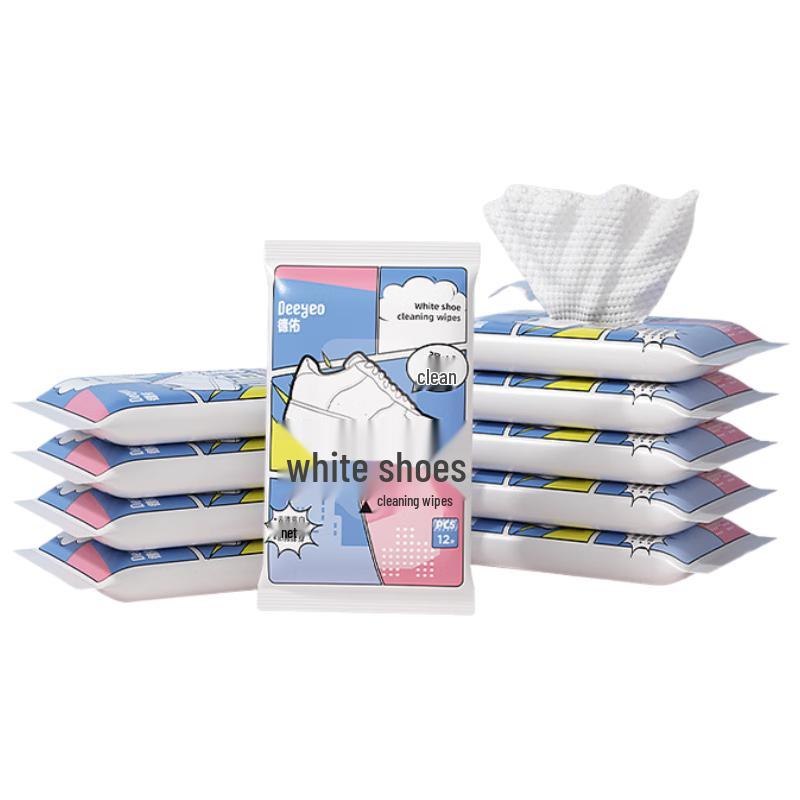 DeYou Portable White Shoe Wipes 12 Wipes x 10 Packs
