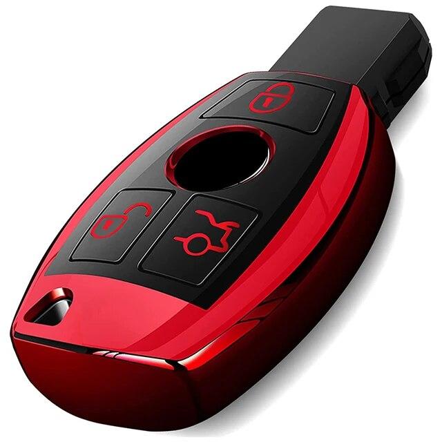 

Высококачественный силиконовый чехол для ключей из ТПУ для Mercedes Benz W205 W212 X166 W176 W211 W204 W222 W463 CLA GLC GLK аксессуары красный