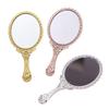 Leicht Luxuriöser Handspiegel im Europäischen Retro-Stil - Tragbarer HD-Make-up-Spiegel mit gemustertem Design für Zuhause und Badezimmer