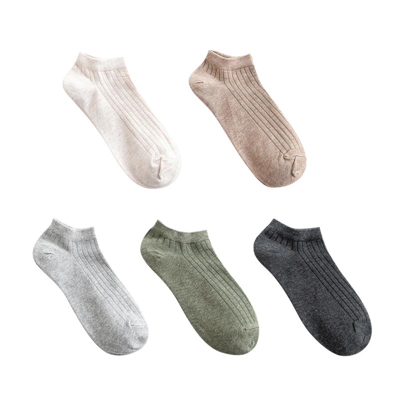 

5 пар женских хлопковых носков, мягкие, дышащие, носки-лодочки до щиколотки, спортивные нескользящие носки One size