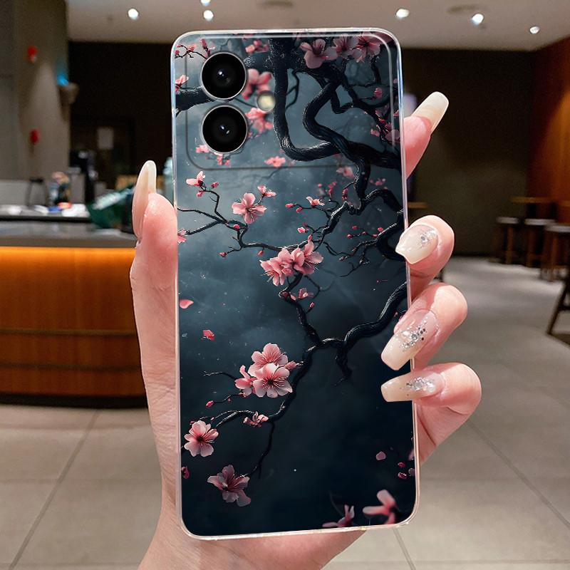 Case For Samsung Galaxy S26 Edge Flower Butterfly Protective Thin Casing Transparent Soft Silicone TPU Phone Cover