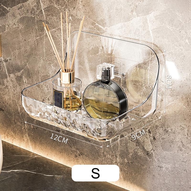 Badrumssmink Organizer Ingen borrning Kökshylla Badrumshylla Tillbehör Toalett Schampo Dusch Förvaring Vägghängt ställ