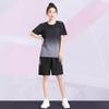 Women's Summer Mesh Sportswear Set - Quick-Dry Short Sleeve T-Shirt for Outdoor Running and Fitness