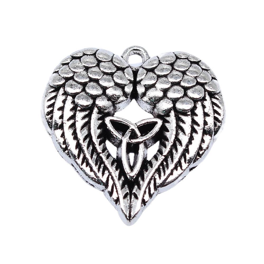 Feather Wing Charms Antique Alloy Pendants For Bohemian Jewelry Making
