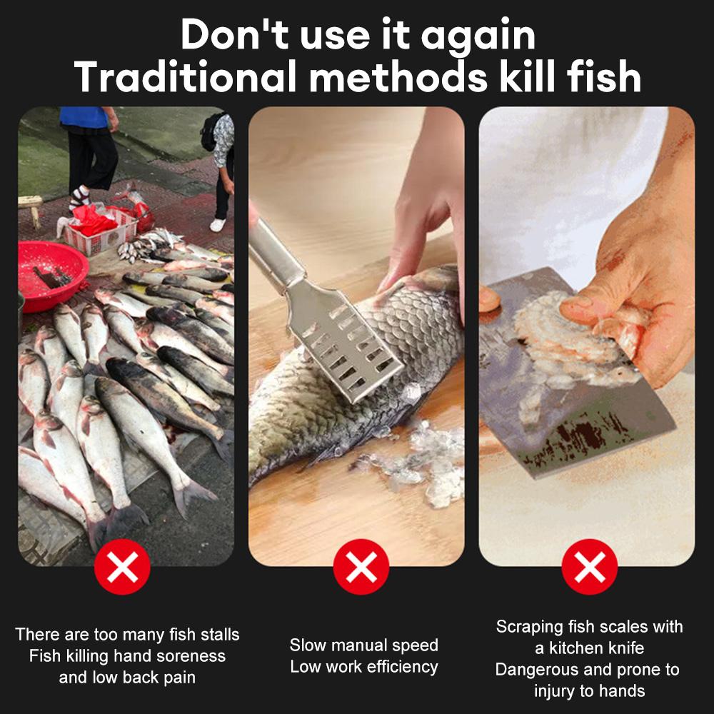 Kabelloser tragbarer elektrischer Fischschupper-Entferner, Fischschaber-Reiniger, Fischschupper, kabelloser Fischentferner, Reiniger für Meeresfrüchte