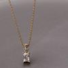 Luxury Square Diamond Fragrant Water Bottle Pendant Thin Collarbone Necklace Cool Style New Decoration