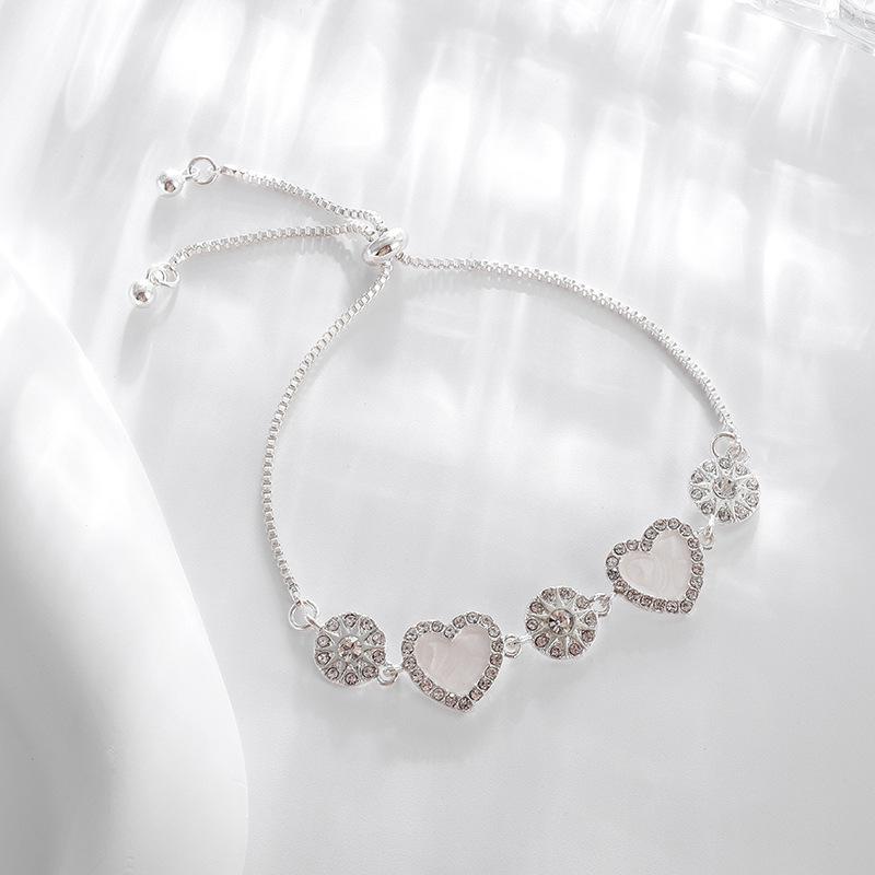 Korean Style Zircon Flower Bracelet for Women - Trendy, Simple, Personalized Design