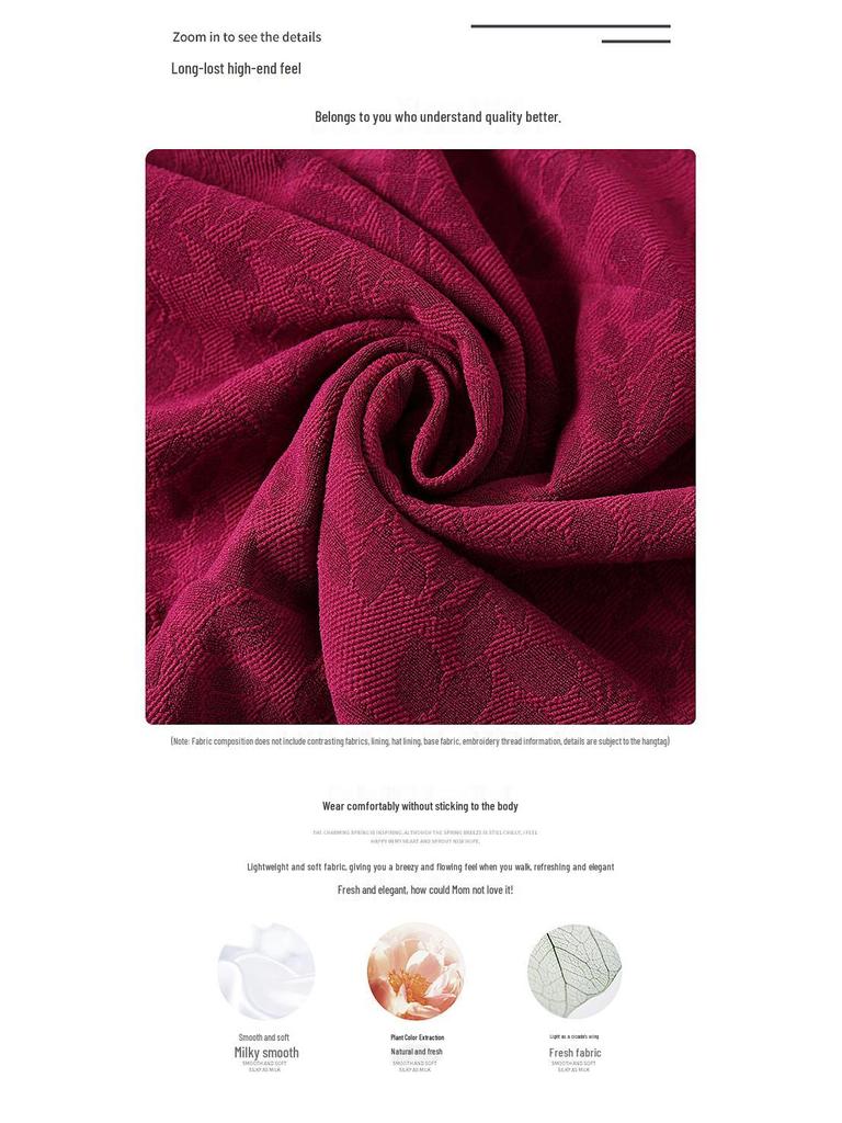 Mámino středně dlouhé plus size šaty s fleecovou podšívkou na jaro a podzim - Zeštíhlující střih pro dámy středního věku a starší