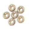 6PCS Guitar Tuner Peg Gears Metal Hex Hole Gear String Button Gear for Folk Classic Electric Guitars Gold