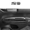 Car Door Armrest Panel Cover  Window Glass Lift Switch Button Trims For Honda Fit Jazz GR RHD  ABS Carbon Fiber Accessories