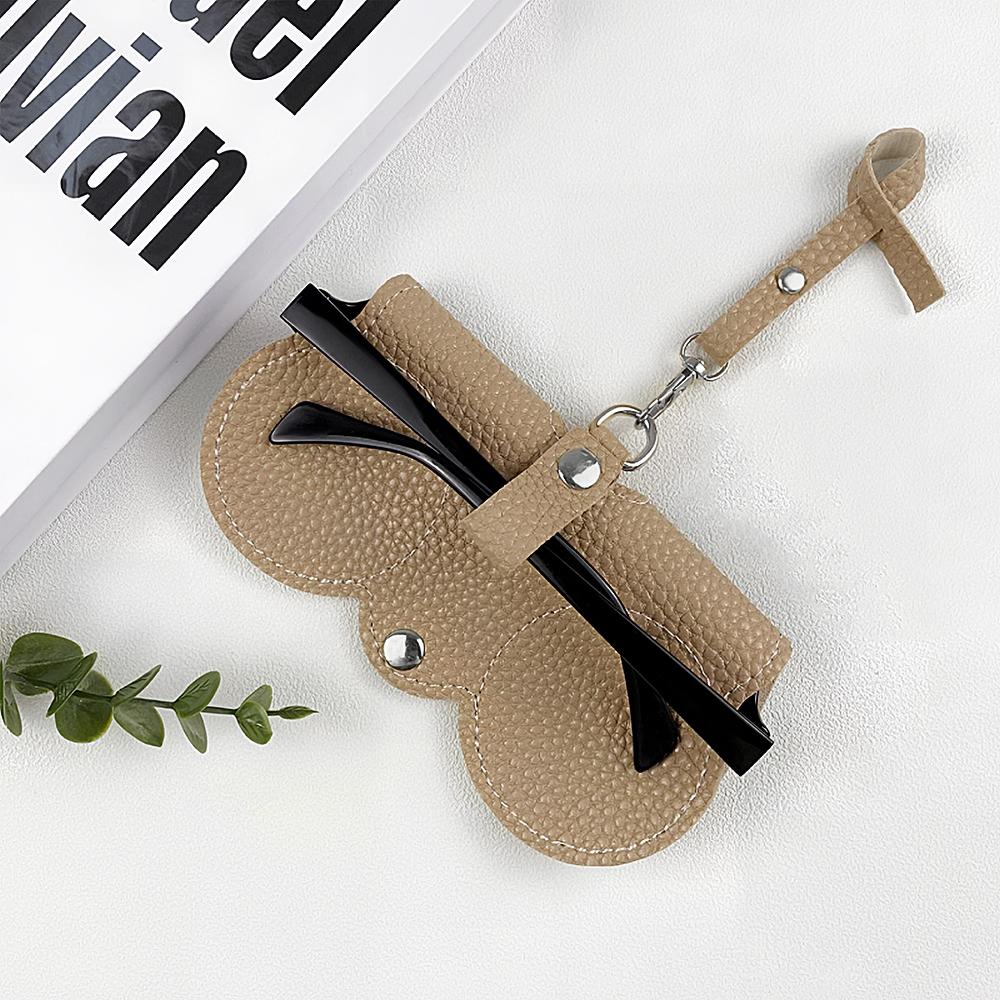 New Eyeglass Case For Case Leather Polychrome Portable Lightweight Hanging Protective Sunglasses Storage Bag Travel Accessory