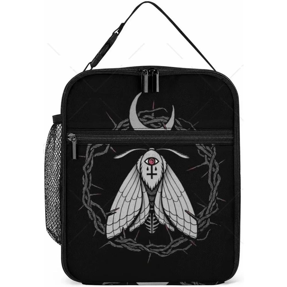 

Черная Моль Луна Изолированная Сумка Для Обеда Многоразовый Высококачественный Ланч-бокс Для Работы Школы Офиса Дорожная Сумка-тоут для Женщин и Мужчин 26x21x11CM коричневый