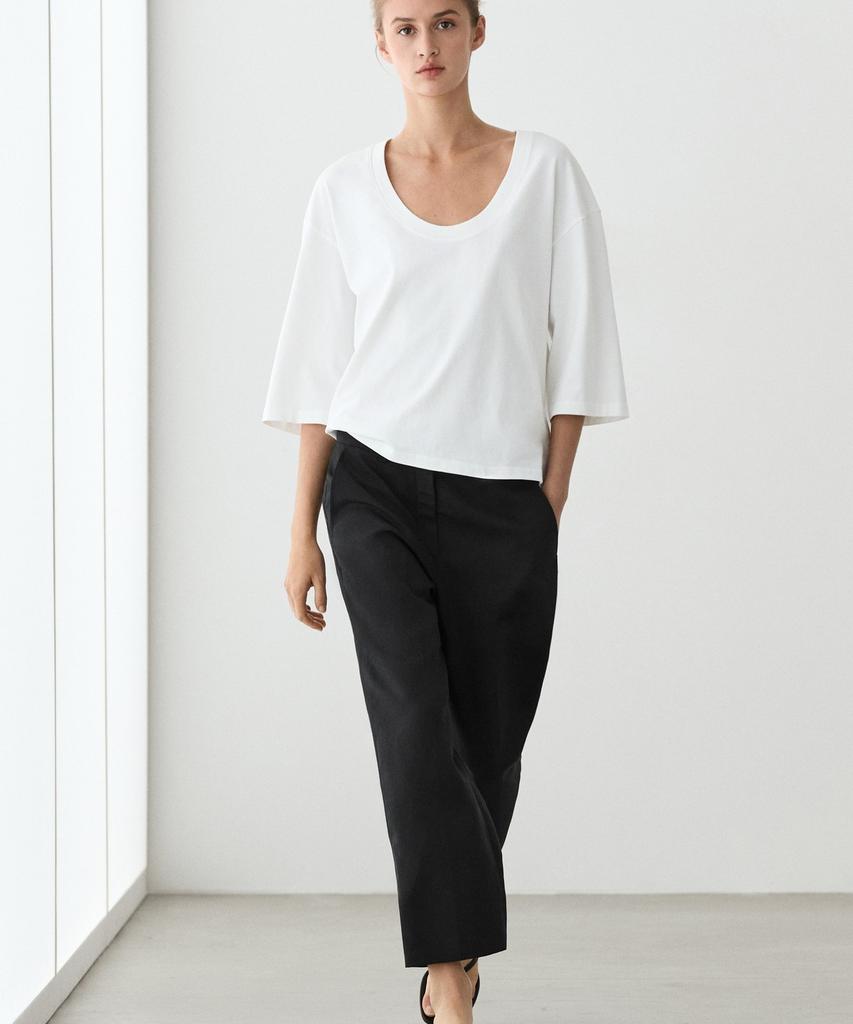 Masimodutti Slim Fit Capri Pants