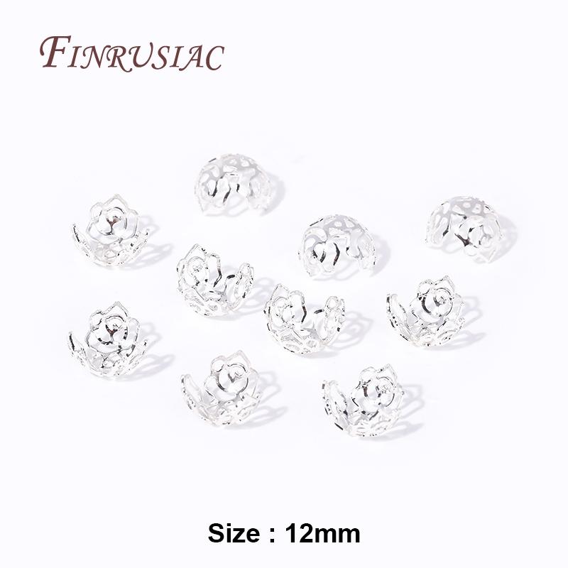 18K Gold Plated 12/16MM Large Beads Caps Filigree Bead Cap High Quality Jewelry Beads Cap DIY Handmade Jewelry Accessories