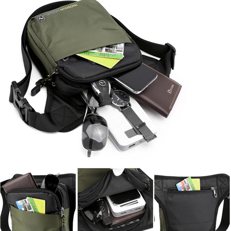 Motocykl Rider Drop Leg Bag Taška do pasu pro muže Travel Assault Pánský Nylonový pás Messenger Cross Body Fanny Pack Tašky na boky