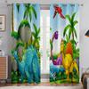 Cute Cartoon Animal Dinosaur Print Curtains 100% Polyester Bedroom Living Room Study Kids Room Decorative Curtains 2 Pieces