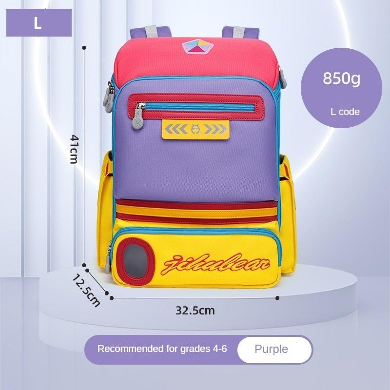 Lightweight Spine Protection Backpack for Primary School Kids Ergonomic Schoolbag