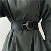 European & American Retro Minimalist Leather Elastic Belt: High-End Luxury Waist Cincher & Versatile Fashion Accessory