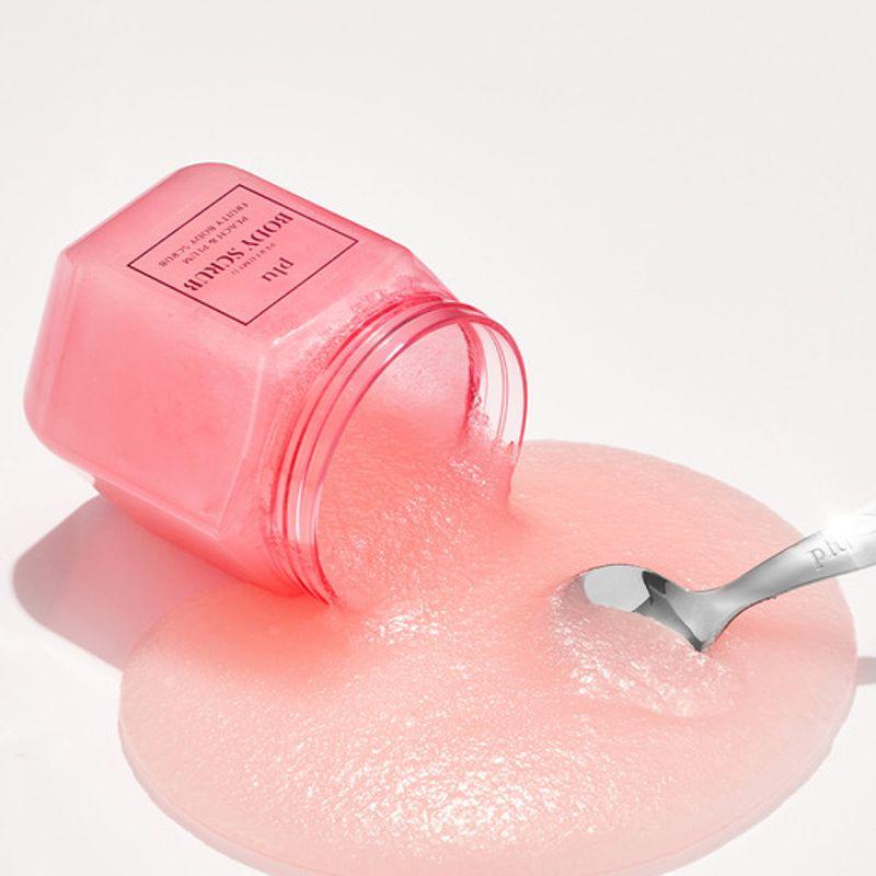 Plu Exfoliant parfumat pentru corp cu fructe 500g piersică și prună