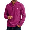 Top casual da uomo a tinta unita, vestibilità larga, con tasche