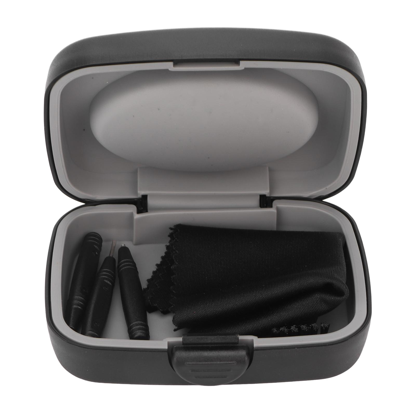 

8pcs Hearing Amplifier Cleaning Tools Earwax Removal Lightweight Complete Professional Brush Set чёрный