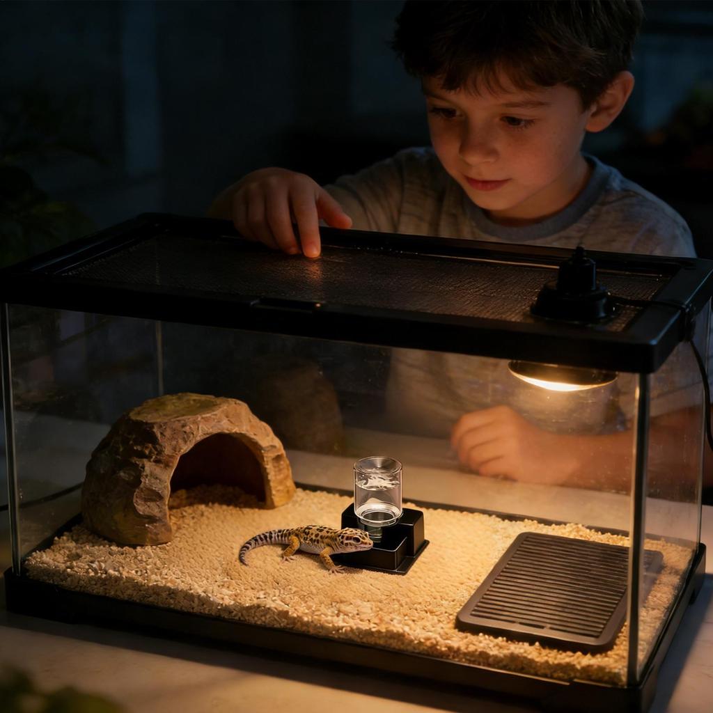 Automatic Dish Reptile Water Dispenser Reptile Tortoise Water Dish Gecko Drink Dispenser For Lizard Chameleon Snake Frog Hermit