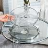 Luxury Storage Tray Round Plastic Serving Tray Kitchen Organizer Food Plate Coffee Table Decor Fruit Dessert Tea Tray Storage