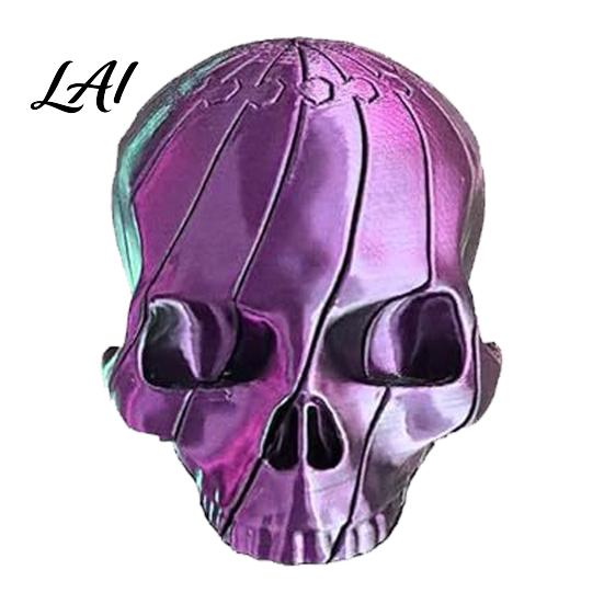 Travel Fidget Gadget 3D Printed Twisting Skull Toy Stress Relief Spiral Gothic A