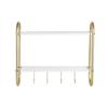 Garderobe - Glam - Metall und MDF - 50 x 15 x 43 cm - Elegant - Goldene Akzente
