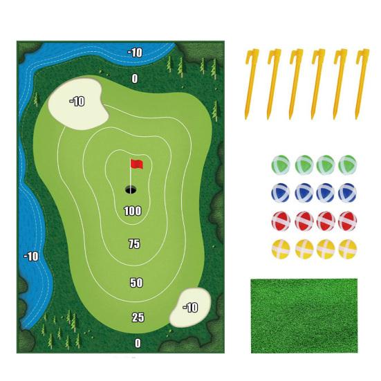 

1 Set Golf Hitting Mat Kit Clearly Marked Parent-child Interaction Non-slip Entertainment Golf Chipping Game Training Equipment Indoor Supply M