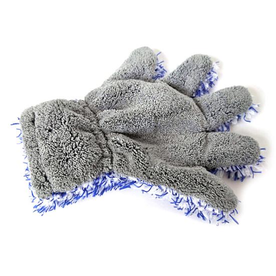 Очистка автомобиля мягкий коралловый флис водопоглощает инструмент для мытья перчаток — фото 6