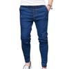 Plus Size Men Jogger Skinny Pants Elastic Waist Pencil Jeans Denim Trousers