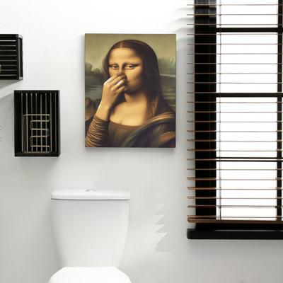 Funny Wall Art Poster Vintage Lady Portrait Bathroom Poster Humorous Retro Unframed Canvas Poster for Home Living Room Bedroom Dining Room Decor