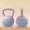 8KG Soft Kettlebell, Kettlebell with Non-Slip Handle for Home Gym, Weight Lifting, Strength Training, Purple/Grey