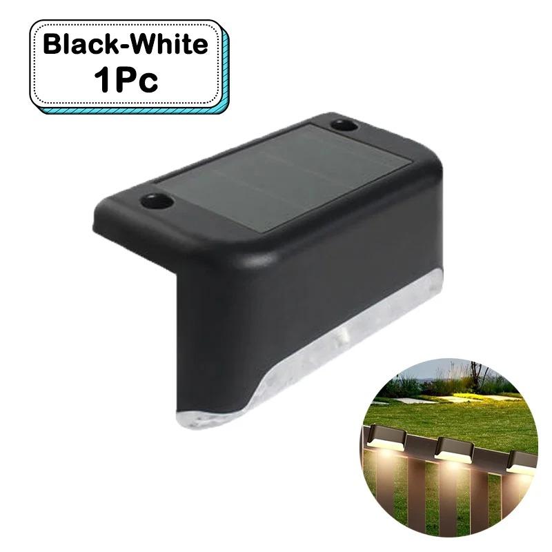 Solare Stufenleuchten für den Außenbereich Warmweiße LED Wasserdichte Treppenwegbeleuchtung für Garten Terrasse Zaun Balkondekoration Solarenergie