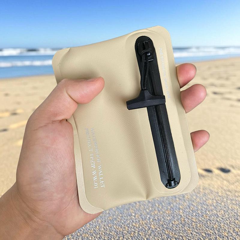 

1Pcs Outdoor Car Key Credit Card Holder Waterproof Diving Military Grade Wallet Portable Pouch Data Cable Earphone Storage Light Khaki