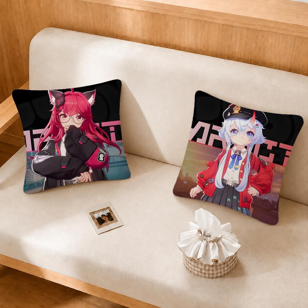 Game Neverness To Everness Cushion Cover Soft Plush Cushion Covers Fluffy Throw Pillow Cases For Sofa Bedroom Home Decor