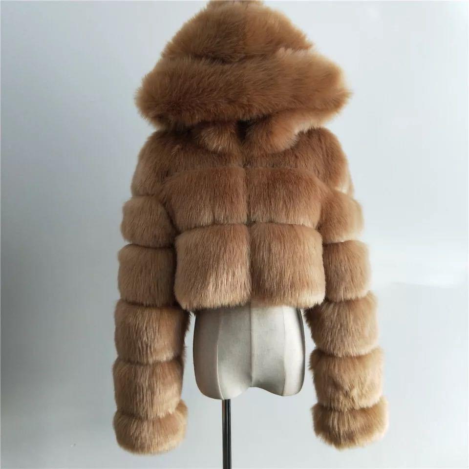 New European & American Short Faux Fur Coat