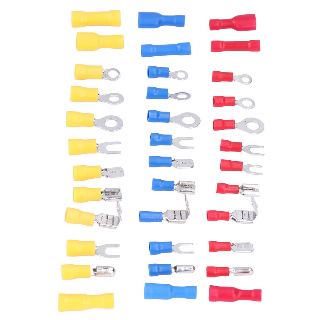 540Pcs/Set Mixed Crimp Terminals Copper PVC Quick Disconnect Electrical Wire Connectors for Computer